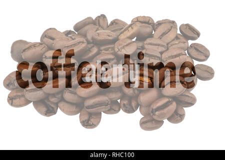 Droit de grains de café et du texte mis en surbrillance Coffee Time Banque D'Images