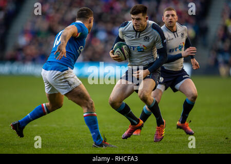 Le stade de Murrayfield, Edinburgh, UK. Feb, 2019 2. Six Nations Guinness Rugby Championship, l'Ecosse contre l'Italie ; Chris Harris de l'Écosse : Action Crédit Plus Sport/Alamy Live News Banque D'Images