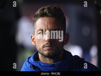 Stadio San Paolo, Naples, Italie. Feb, 2019 2. Football Serie A, Naples contre la Sampdoria, Dries Mertens de Napoli : Action Crédit Plus Sport/Alamy Live News Banque D'Images