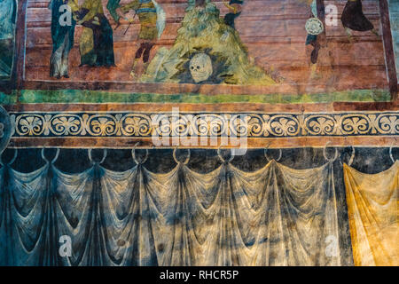 Intérieur de l'église de la Sainte Trinité à Lublin, Pologne. Fresques murales, détail Banque D'Images