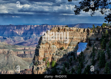 Grand Canyon, les anges Fenêtre, Cape Royal view point, North Rim, Arizona, USA, Amérique du Nord Banque D'Images