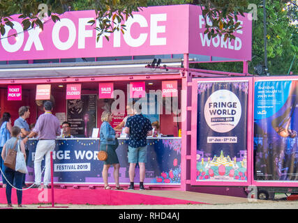 Pop up au Fringe Festival Mondial Russell Square Northbridge Perth WA l'Australie. Banque D'Images