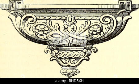 . Le livre du jardin. Le Jardinage. sont suspendues et exposées à la vue. Ces et d'autres, dans une grande variété de motifs et ele- gance de conception, sont fabriqués par MM. Minton, à Stoke-upon-Trent, et l'ardoise-pots ont également été plus ou moins utilisé. Fig. 263.. Paniers, principalement de la description rustique (Fig. 264), sont préférés par beaucoup, et sont susceptibles d'être suspendus ou fixés sur la plate-forme de la maison. Ils sont très bien adaptés aux genres, comme celle de Stanhopea, qui envoient leurs épis de fleurs hors de l'égard de la région de leurs racines, et qui, dans la région de pot Banque D'Images