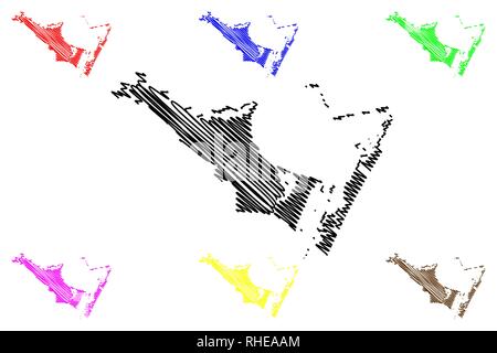 La ville de Corpus Christi (United States villes, United States of America, USA) site vector illustration, scribble sketch Ville de Corpus Christi site Illustration de Vecteur