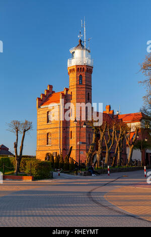 Ustka, Pologne occidentale, phare Banque D'Images