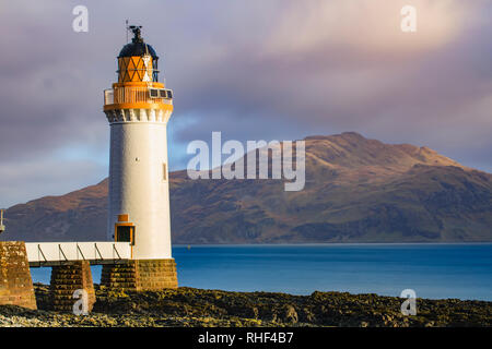 Rubha nan Gall phare sur l'île de Mull. Banque D'Images