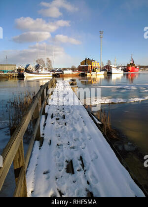 Pier en hiver Banque D'Images