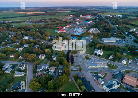 Vue aérienne de la ville de Kensington, Prince Edward Island Banque D'Images