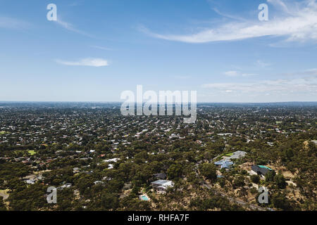 À la recherche de la ville d'Adelaïde de Belair Banque D'Images