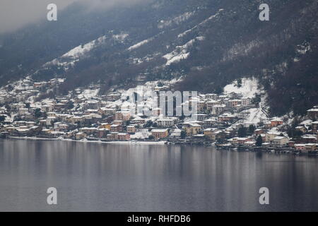 Le lac de Côme, Italie après une tempête Banque D'Images