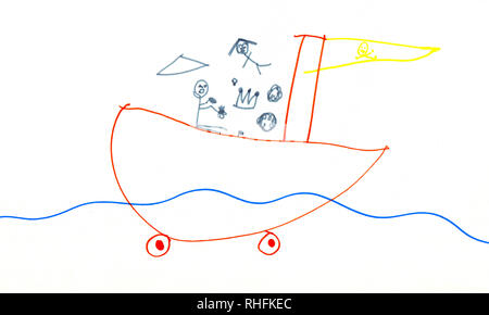L'Art dessin d'enfant. Banque D'Images