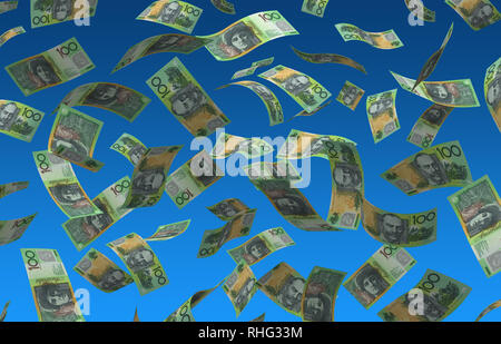 Flying Dollar australien (isolated with clipping path) Banque D'Images