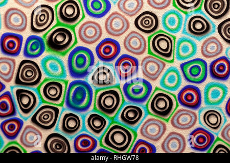 Résumé Contexte La mosaïque de vitraux colorés, des couleurs vives Banque D'Images