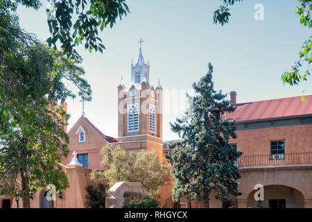 Centre-ville d'Albuquerque, l'église San Felipe de Neri Banque D'Images