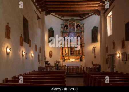 Santa Fe, NM, USA, photographié 05/29/2018. Mission San Miguel, également connu sous le nom de Chapelle San Miguel, est une église de la mission coloniale espagnole à Santa Fe, Nouveau Banque D'Images