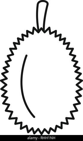 Ensemble de l'icône de durian. Contours ensemble durian vector icon pour la conception web isolé sur fond blanc Illustration de Vecteur