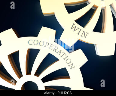 Équipement coopératif et équipement de victoire, relation étroite et coopération Banque D'Images