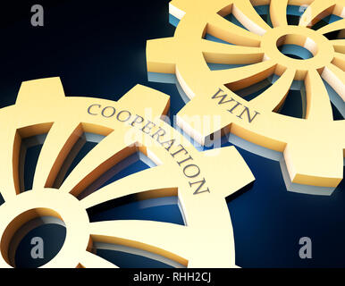 Équipement coopératif et équipement de victoire, relation étroite et coopération Banque D'Images