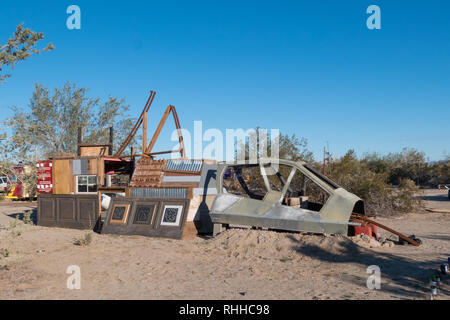 Dans l'Est de l'oeuvre de Jésus, Slab City, California, USA Banque D'Images