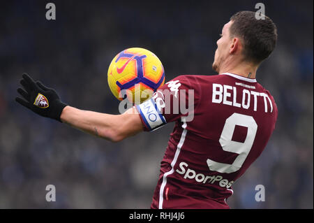 Foto Massimo Paolone/LaPresse 3 febbraio 2019 Ferrare, Italia sport calcio vs Spal Torino - Campionato di Calcio Serie A TIM 2018/2019 - stade "Paolo Mazza" Nella foto : Andrea Belotti (Torino FC) azione Photo Massimo Paolone/LaPresse 3 février 2019 Ferrare, Italie Sports Football Spal vs Torino - championnat de football italien une ligue 2018/2019 TIM - "Paolo Mazza" stade. Dans le pic : Andrea Belotti (Torino FC) en action Banque D'Images