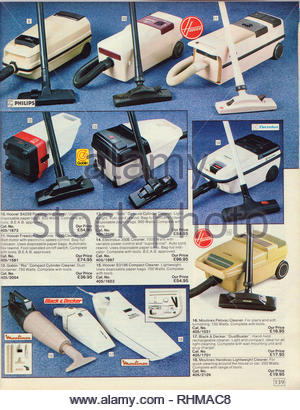 Cylindre vintage, vide de 1985 articles Catalogue Argos Banque D'Images