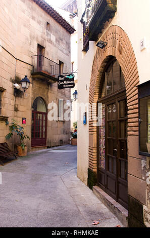 Barcelone, Espagne - 21 janvier 2019 : territoire de complexe architectural unique Poble Espanyol le village espagnol, où des copies de connu et beau Banque D'Images