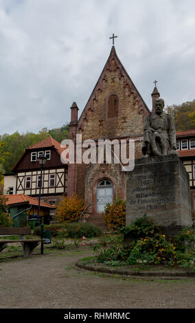 St Georg chapelle dans le village de Stolberg Harz dans la région Banque D'Images