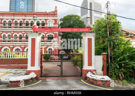 Une vue de la façade de Saint John's International School, à Kuala Lumpur, Malaisie. Banque D'Images