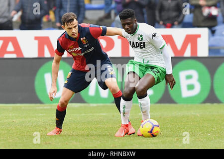 Gênes, Italie. 06Th Feb 2019. Foto LaPresse - Tano Pecoraro03 022019 - Genova (Italia) CalcioGenoa SassuoloCampionato Sport vs di Calcio Serie A TIM 2018/2019 - Stade "Luigi Ferraris"nella foto : radovanovic ivanPhoto LaPresse - Tano Pecoraro03 Février 2019 Ville Genova - (Italie) SoccerGenoa SassuoloItalian Sport vs championnat de football Ligue A - 2018/2019 TIM "Luigi Ferraris" Stadiumin la pic : radovanovic ivan Crédit : LaPresse/Alamy Live News Banque D'Images