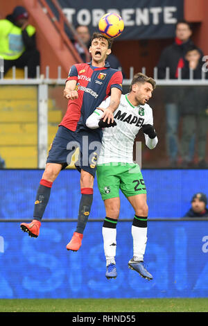 Gênes, Italie. 06Th Feb 2019. Foto LaPresse - Tano Pecoraro03 022019 - Genova (Italia) CalcioGenoa SassuoloCampionato Sport vs di Calcio Serie A TIM 2018/2019 - Stade "Luigi Ferraris"nella foto : radovanovic ivanPhoto LaPresse - Tano Pecoraro03 Février 2019 Ville Genova - (Italie) SoccerGenoa SassuoloItalian Sport vs championnat de football Ligue A - 2018/2019 TIM "Luigi Ferraris" Stadiumin la pic : radovanovic ivan Crédit : LaPresse/Alamy Live News Banque D'Images