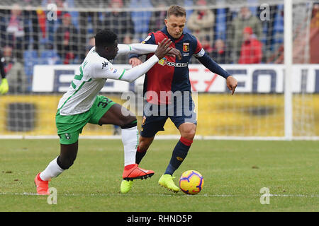 Gênes, Italie. 06Th Feb 2019. Foto LaPresse - Tano Pecoraro03 022019 - Genova (Italia) CalcioGenoa SassuoloCampionato Sport vs di Calcio Serie A TIM 2018/2019 - Stade "Luigi Ferraris"nella foto : domenicoPhoto criscito LaPresse - Tano Pecoraro03 Février 2019 Ville Genova - (Italie) SoccerGenoa SassuoloItalian Sport vs championnat de football Ligue A - 2018/2019 TIM "Luigi Ferraris" Stadiumin le pic : Domenico criscito Crédit : LaPresse/Alamy Live News Banque D'Images