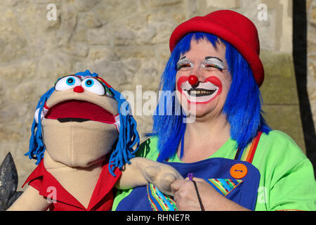 Londres, Royaume-Uni. 3, 2019. Clowns sont vus au cours de l'événement.Clowns sont vus à Grimaldi Service religieux à l'église All Saints, Dalston, Londres est à la mémoire de Joseph Grimaldi (1778-1837), un acteur, comédien et danseur, qui est largement considéré comme le 'Père'' de clown moderne. Credit : Dinendra Haria SOPA/Images/ZUMA/Alamy Fil Live News Banque D'Images