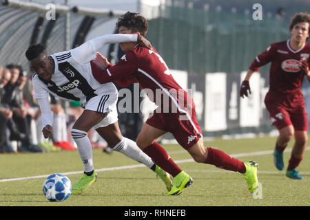 Turin, Italie. 06Th Feb 2019. Foto LaPresse - Mauro Ujetto 03022019 ( Torino Italia) Sport 4^ giornata di ritorno campionato de moins de 17 ans. JUVENTUS - TORINO FC Nella foto : Naouirou Ahamada (Juventus) Photo LaPresse - Mauro Ujetto 03-02-2019 Torino (Italie), la Juventus - TORINO FC17 Catégorie : Crédit LaPresse/Alamy Live News Banque D'Images