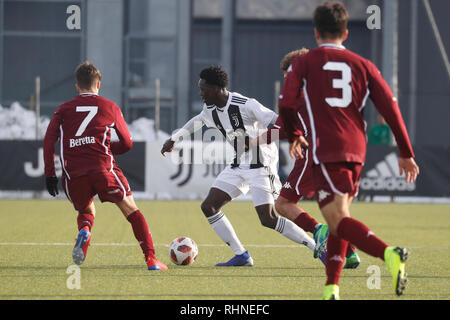 Turin, Italie. 06Th Feb 2019. Foto LaPresse - Mauro Ujetto 03022019 ( Torino Italia) Sport 4^ giornata di ritorno campionato de moins de 17 ans. JUVENTUS - TORINO FC Nella foto : l' établissement "Tongya Franco (Juventus) Photo LaPresse - Mauro Ujetto 03-02-2019 Torino (Italie), la Juventus - TORINO FC17 Catégorie : Crédit LaPresse/Alamy Live News Banque D'Images