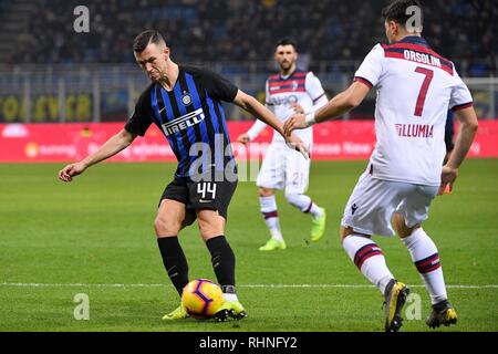 Milan, Italie. 06Th Feb 2019. Foto Mattia Ozbot - LaPresse 03 febbraio 2019 Milano, ITALIA sport calcio Inter vs Bologna - Campionato di Calcio Serie A TIM 2018/2019 - Stadio San Siro Nella foto : Ivan Perisic (Internazionale FC) ; Photo Mattia Ozbot - LaPresse 03 Février 2019 Milan, Italie Bologne vs Inter Football Sport - football italien Serie A TIM 2018/2019 - San Siro dans le pic : Ivan Perisic (Internazionale FC) ; Crédit : LaPresse/Alamy Live News Banque D'Images