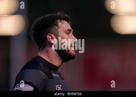 Vente, UK. 06Th Feb 2019. Newcastle Falcons's Alex Dunbar 3 février 2019, un stade Bell J, la vente, l'Angleterre ; Rugby Premiership Cup, Sale Sharks vs Newcastle Falcons Crédit : Terry Donnelly/News Images Nouvelles Images /Crédit : Alamy Live News Banque D'Images