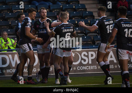 Widnes, UK. 06Th Feb 2019. Widnes Vikings vs Halifax RLFC 3 Février 2019 Crédit : Stuart Hough/Alamy Live News Banque D'Images