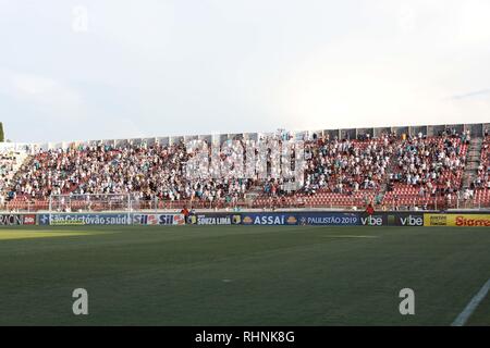 L'UIT, Sao Paulo, Brésil. 06Th Feb 2019. ITUANO X SANTOS - Torcida do Santos lors d'un match entre Ituano et Santos, valable pour le 5e tour du championnat Paulista 2019, tenue à la Novelli Stade Junior à l'UIT, SP. (Photo : Ricardo Moreira/Fotoarena) Crédit : Foto Arena LTDA/Alamy Live News Banque D'Images