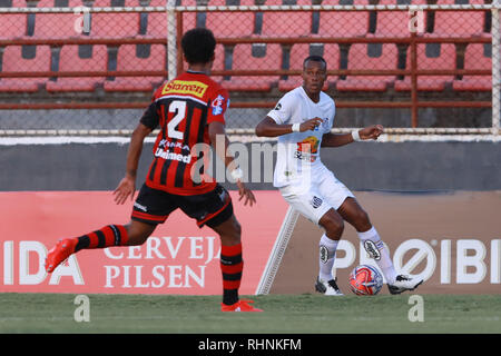 L'UIT, Sao Paulo, Brésil. 06Th Feb 2019. ITUANO X SANTOS - Copete do Santos pendant le match entre Ituano et Santos, valable pour le 5e tour du championnat Paulista 2019, tenue à la Novelli Stade Junior à l'UIT, SP. (Photo : Ricardo Moreira/Fotoarena) Crédit : Foto Arena LTDA/Alamy Live News Banque D'Images