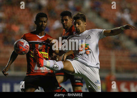 L'UIT, Sao Paulo, Brésil. 06Th Feb 2019. ITUANO X SANTOS - Yuri Alberto Santos lors d'un match entre Ituano et Santos, valable pour le 5e tour du championnat Paulista 2019, tenue à la Novelli Stade Junior à l'UIT, SP. (Photo : Ricardo Moreira/Fotoarena) Crédit : Foto Arena LTDA/Alamy Live News Banque D'Images