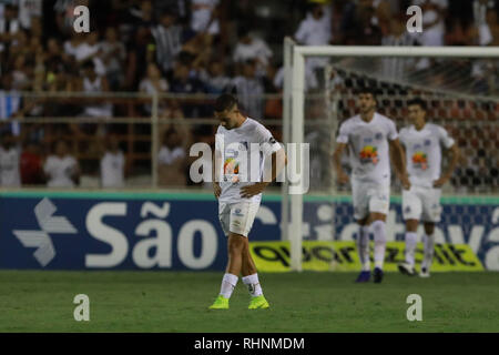 L'UIT, Sao Paulo, Brésil. 06Th Feb 2019. ITUANO X SANTOS - Jean Mota Santos ne regrette la défaite après Ituano vs. Santos, valable pour le 5e tour du championnat Paulista 2019, tenue à la Novelli Stade Junior à l'UIT, SP. (Photo : Ricardo Moreira/Fotoarena) Crédit : Foto Arena LTDA/Alamy Live News Banque D'Images