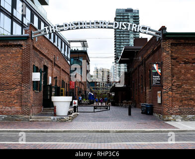 Le Distillery District, Toronto, Ontario Banque D'Images