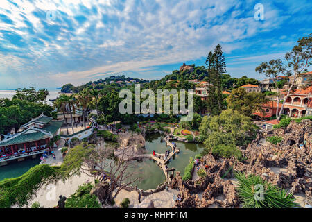 XIAMEN, Chine -le 12 octobre : Vue sur Jardin Shuzhuang, un jardin chinois traditionnel historique et destination touristique populaire le 12 octobre 2018 dans Xia Banque D'Images