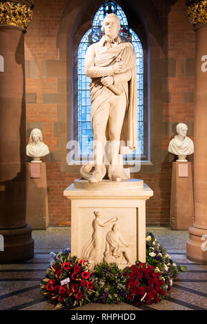 Cérémonie de dépôt annuel au Scottish National Portrait Gallery, Queen Street, Édimbourg pour commémorer l'anniversaire de la naissance de Robert Banque D'Images