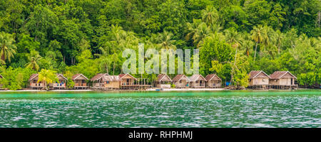 Kri Eco Resort sur les îles Raja Ampat en Indonésie Banque D'Images