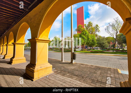 Monterrey Macroplaza, vue dans le centre historique de la ville Banque D'Images