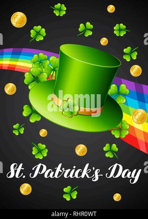 Saint Patricks Day Greeting card. Illustration de Vecteur