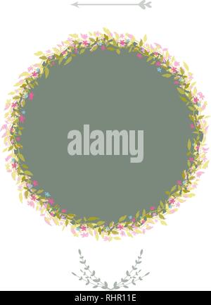 Floral frame avec arrière-plan. Vintage vector design. Eps 10 Illustration de Vecteur