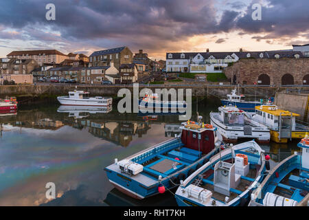 Sunderland North Harbour, Largs, Northumberland, Angleterre Banque D'Images