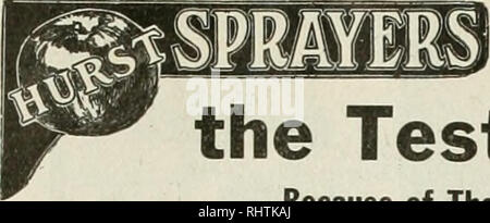 . Mieux les fruits. La culture de fruits. Page 28 Mars FRUITS MIEUX. Ont résisté à l'épreuve pendant 30 ans en raison de leur simplicité et leur durabilité et ce sont les premières choses que vous devriez insister dans l'appareil que vous utilisez. Plus que la demande de garantie. Choisissez le pulvérisateur construits de telle sorte qu'il sera prêt à être utilisé quand vous le voulez sans avoir à effectuer les réparations nécessaires. Trente années d'expérience de fabrication nous a appris comment éliminer les faiblesses du pulvérisateur ordinaire. La Hurst a le moins de pièces, est le plus facilement accessible ; est exempt de mécanisme ; bunglesome est construit pour du vrai disque St. Banque D'Images